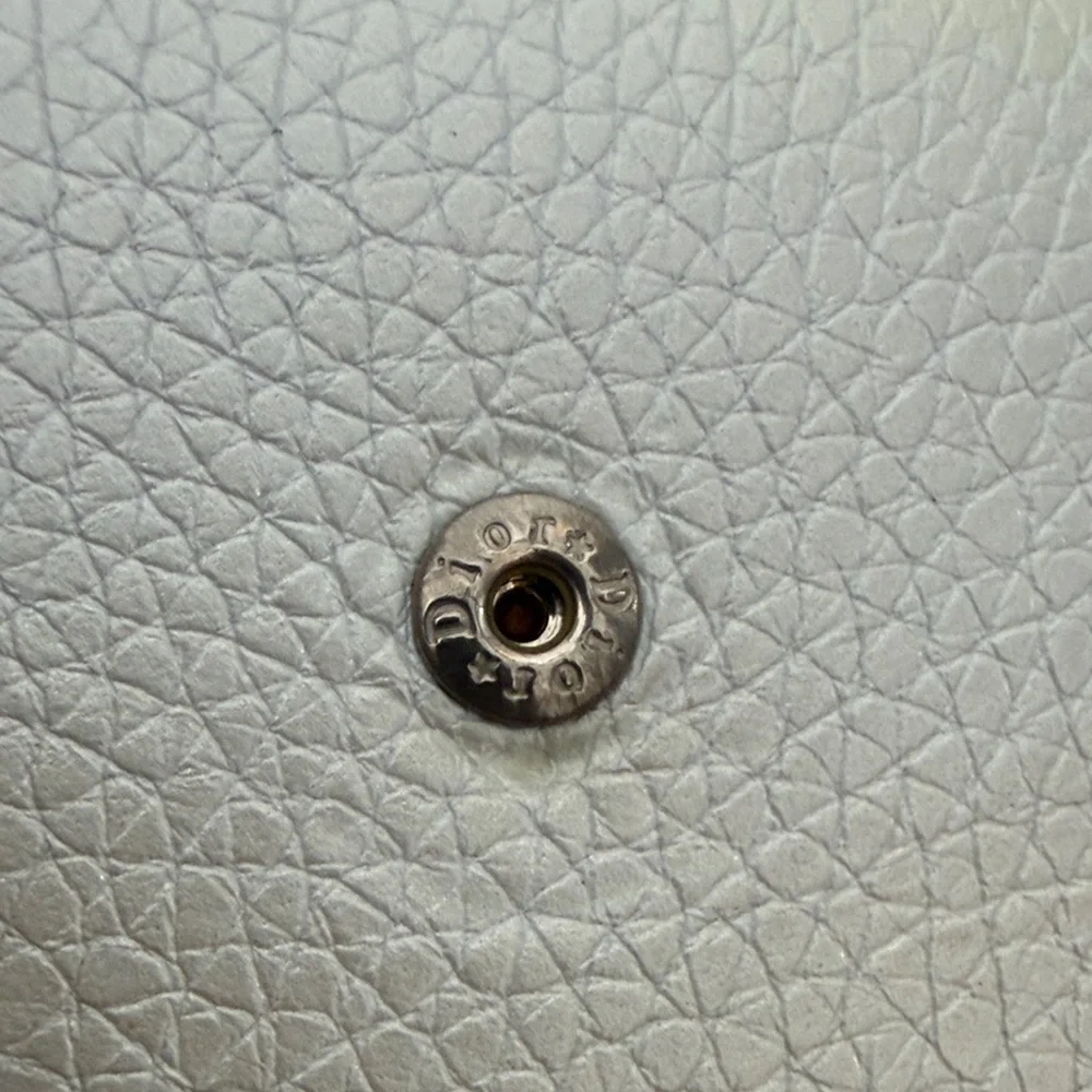 Dior Silver Wallet with Logo Charm